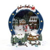 New Christmas LED Animated Holiday Living Blowing Snow Snowman ScenE Music Indoor