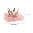 thumbnail image 3 of EeaseCA 1pc Kids Crown Hair Clip Rhinestone Bobby Adorable Bang Clips Hair Accessories for Children Deep Pink, 3 of 8