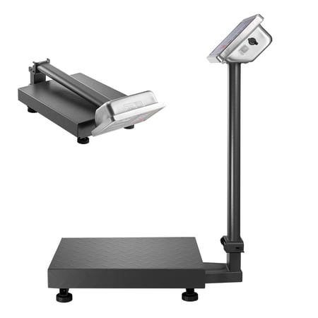 KFFKFF Digital Platform 100A11B Electronic Floor Scale with LB/KG Units 220 lbs Capacity, 0.04 lbs Precision