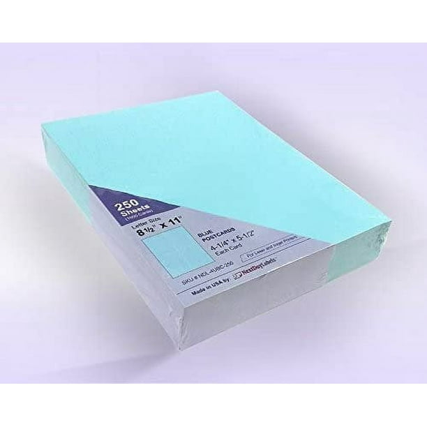 NextDayLabels 3x5 Index Cards - 250 Sheets, 4 Cards Per Page, 100# Tag Matte Finish, Micro Perforated (Total 1000 Cards)