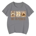 thumbnail image 3 of Shadoumai Kids Shirts Girls 10-12 Cartoon Print Round Neck Shirt Short Sleeve T Shirt Soft Basic Tees Girls' Tees Short Sleeve, 3 of 4