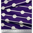 thumbnail image 2 of Soimoi Purple Heavy Satin Fabric Dot & Stripe Print Fabric by the Yard 54 Inch Wide, 2 of 3