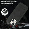 thumbnail image 4 of Magnetic for iPhone 14 Premium PU Leather Case,Built-in Invisible Stand [Compatible with Magsafe] Protective Slim Kickstand Phone Cover Compatible with iPhone 14, Black, 4 of 10