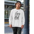 thumbnail image 2 of Enjoy The Ride! Quote Sweatshirt Men -Image by Shutterstock, Male XX-Large, 2 of 4