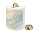 thumbnail image 3 of Marble Print Piggy Bank, Onyx Stone Textured Natural Style Featured Scratches Illustration, Ceramic Coin Bank Money Box for Cash Saving, 3.6" X 3.2", Pale Grey Peach, by Ambesonne, 3 of 4