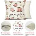 thumbnail image 4 of Fall Pillow Covers 20x20 Set of 4 for Fall Decor Happy Fall Pumpkin Throw Pillow Covers Decorative Throw Pillows Farmhouse Thanksgiving Decorations Autumn Cushion Case for Couch, 4 of 6