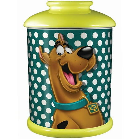 Game Day Ceramic Cookie Jar - Scooby Doo Polka Dots Cookie & Snack Jar Ceramic & Colorful w/ Silicone Seal