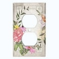 thumbnail image 2 of Metal Light Switch Plate Cover Vintage Flower Wreath Butterfly Tile FLW107, 2 of 13
