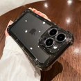thumbnail image 1 of Funda de teléfono transparente de lujo a prueba de golpes para iPhone, carcasa trasera dura transparente de silicona para iPhone 14, 13, 12, 11, 15 Pro Max, X, XR, XS, 8 Plus, 1 of 4