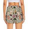 thumbnail image 2 of Lsque Coffee Makers Macaroons Chocolate Printed Women's Running Shorts with Liner Pockets,Elastic Quick Dry Workout Athletic Gym Yoga Shorts,Womens High Waist Shorts-Medium, 2 of 9
