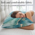 thumbnail image 5 of Turquoise Marble Throw Pillow Covers, Modern Abstract Art Ombre Blue Soft Breathable Pillow Cases with Invisible Zipper for Sleeping, Small Pillowcases for Couch Bed Sofa Chair 16x24 Inches, 5 of 9