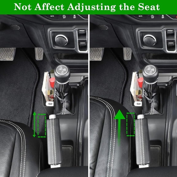4PCS Center Console Organizer for 2024 2025 Jeep Wrangler JL JLU 4XE and Gladiator JT Accessories Gear Shift Side Tray Organizer,Hanging Armrest Storage Box