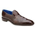 thumbnail image 3 of Men's Belvedere Genuine Alligator Slip-on Dress Shoes Genova Chocolate Brown R53, 3 of 3