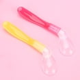 thumbnail image 3 of MasteelfCA 2 Pcs Silicone Safe Spoon Feeding Tableware Infant Tableware Bending and Spoon (1 Pcs Red + 1 Pcs Yellow), 3 of 7