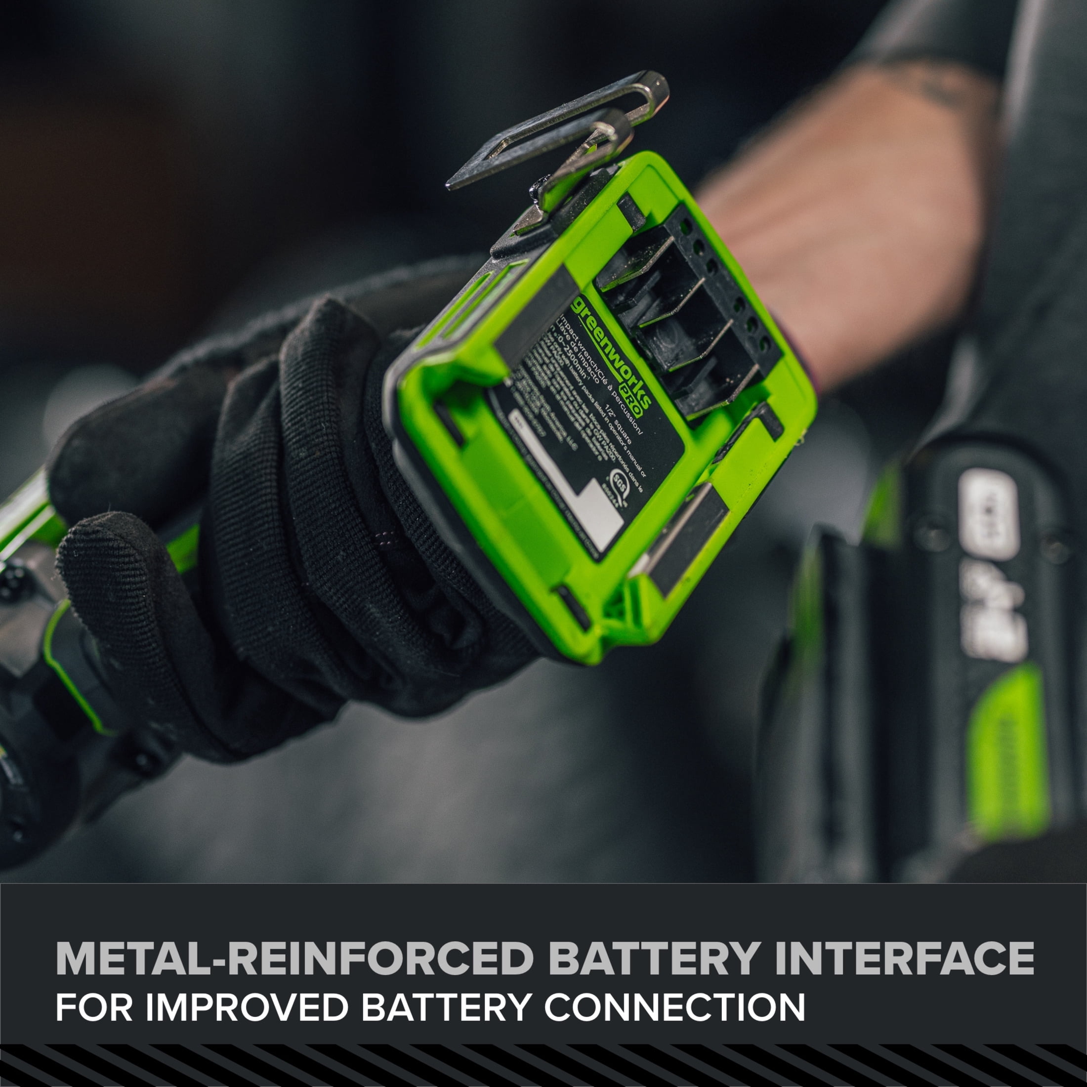 Greenworks Pro PowerAll 24V Brushless 400 ft-lb Breakaway Torque 3/8" Impact Wrench, Tool Only, IW5370A1