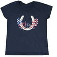 thumbnail image 2 of Intrepid International 2kGrey Ladies USA Flying Hoof Tee Shirt-Flying Hoof Navy X-Large, 2 of 2
