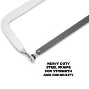 GreatNeck Solid Steel Adjustable Frame Hacksaw, Inlcudes One Blade, 12 inch