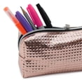 thumbnail image 2 of Pen+Gear Metallic Rose Gold Pencil Pouch with Diamond Embossed Pattern, 2 of 6