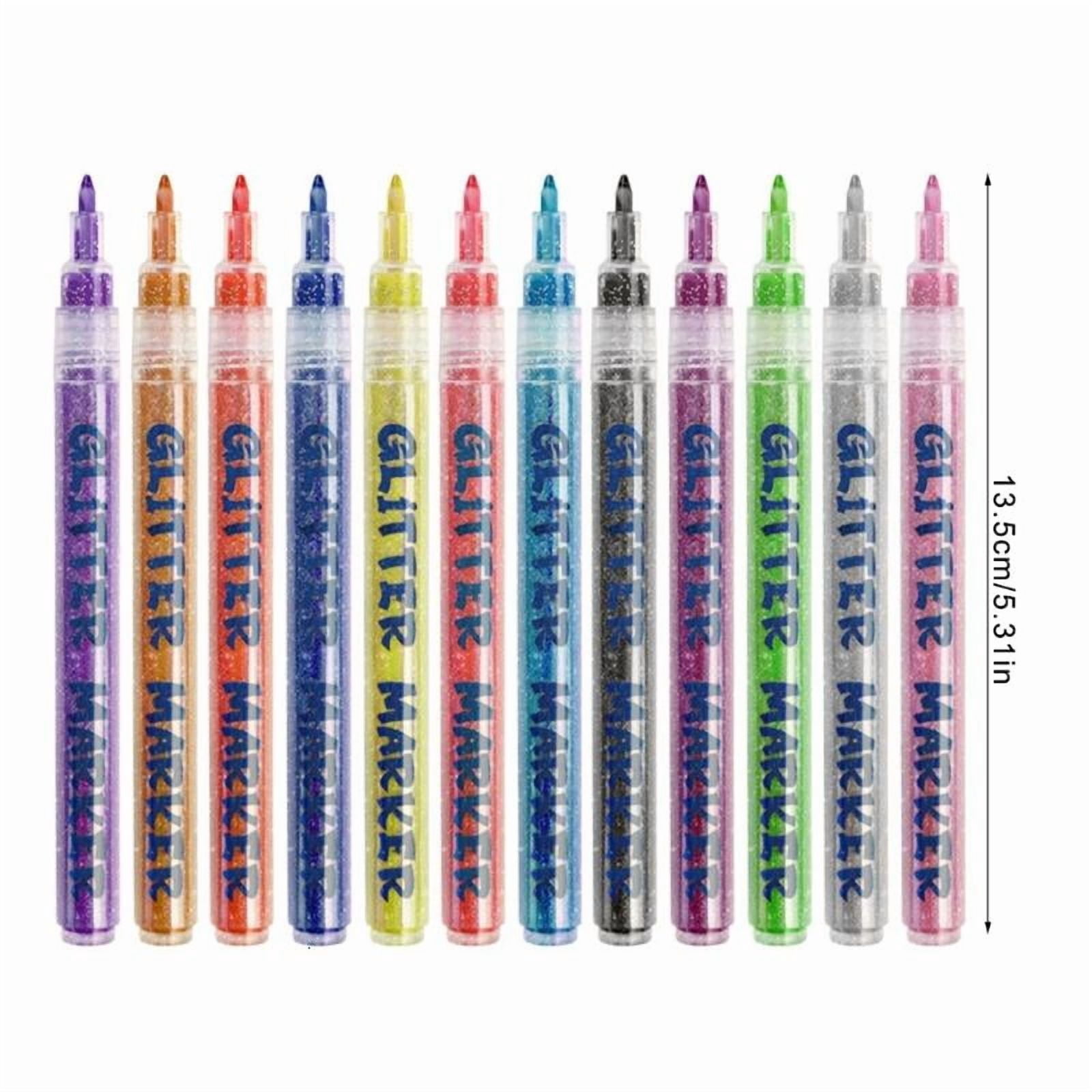 CEORPER Glittering Highlighter Pen Quick Drying for Journaling Card Making Drawing