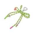 thumbnail image 5 of Unique Bargains 1 Pc Stylish Braided Bow with Love Buckle Handbag Charm Decorative Keychain Fluorescent Yellow, 5 of 5
