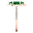 thumbnail image 3 of Halo Engagement Ring for Women - 2.38ct Simulated Emerald in 14K Rose Gold Promise Ring, 3 of 7