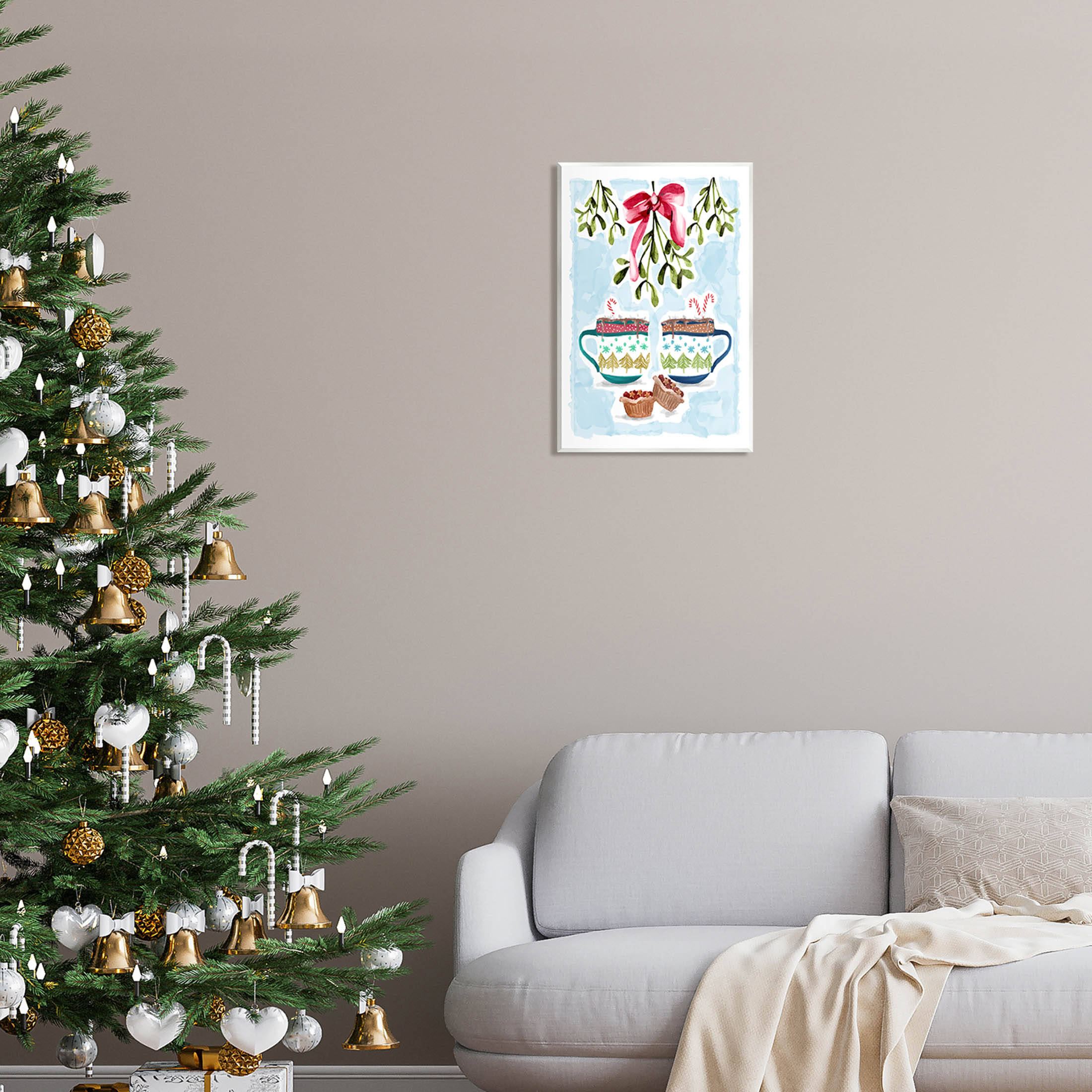Cozy Winter Cocoa Dessert Holiday Graphic Art Unframed Art Print Wall Art