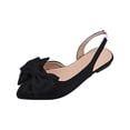 thumbnail image 2 of Willtoo Bow Pointed Toe Dress Flat Shoes for Women Elastic Back Slingback Flats Fashion Casual Adjustable Ankle Strap Shoes, 2 of 6