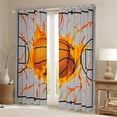 thumbnail image 2 of jejeloiu Kids Ball Game Blackout Curtains Set of 2 (52x84 Each),Sport Theme Window Curtains,Basketball Lover Curtains and Drapes For Boys,Microfiber Bedroom Decor, 2 of 6