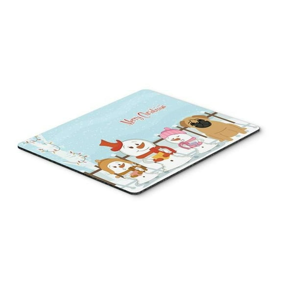 Carolines Treasures  Merry Christmas Carolers Pug Brown Mouse Pad - Hot Pad or Trivet