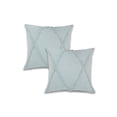 thumbnail image 2 of Laddha Home Designs Handwoven Diamond Tufted Textured Shag Throw Pillow - 18" - Blue - Set of 2, 2 of 9