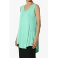 thumbnail image 3 of Women's PLUS Essentials Luxe Jersey Tunic V-Neck Relaxed Fit Sleeveless Top, 3 of 7