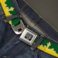 thumbnail image 2 of Buckle-Down Belt, Seatbelt Buckle Belt, Seattle Skyline Green Yellow, 34 to 52 Inches, 2 of 9