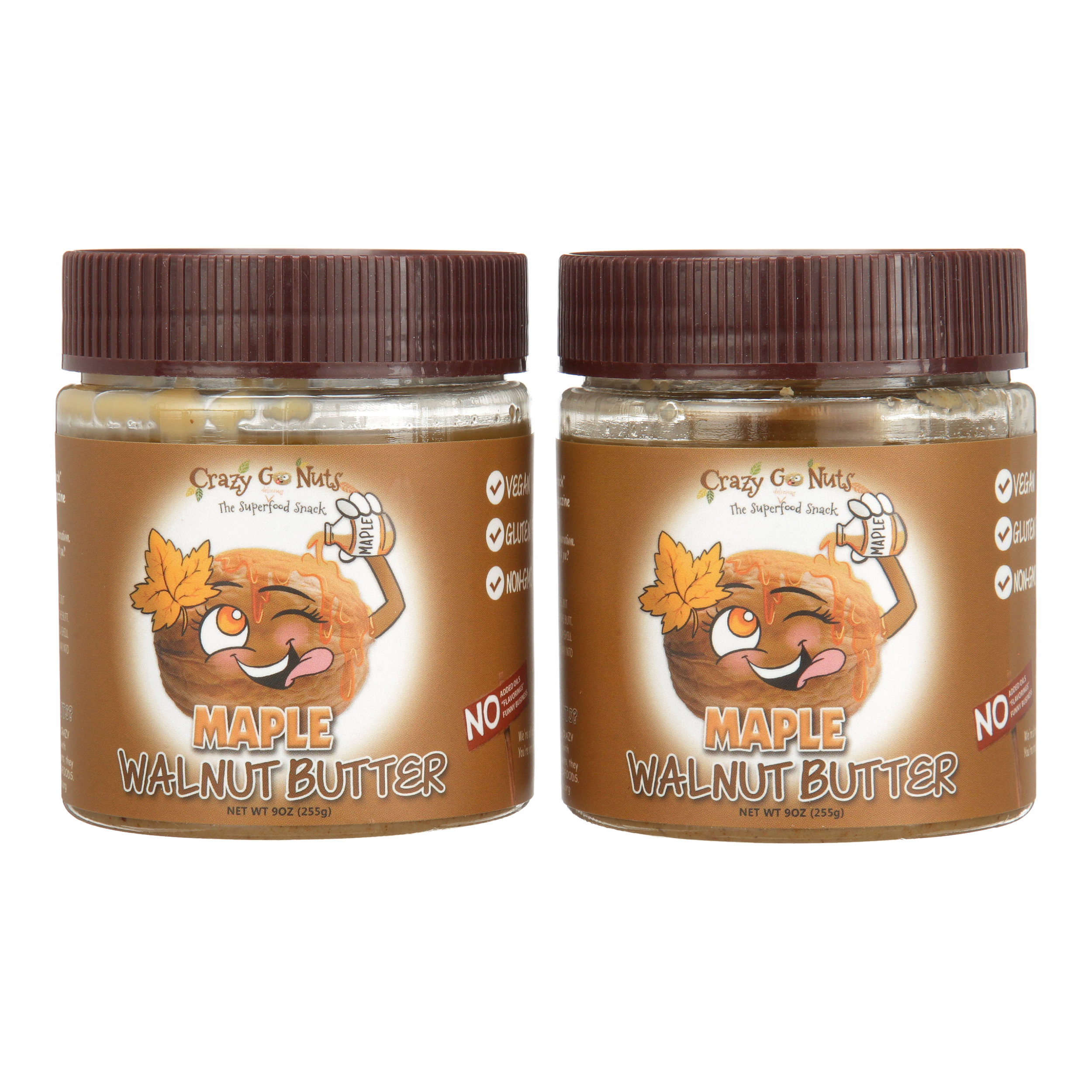 (2Pack) Crazy Go Nuts Maple Walnut Butter, 9 oz