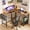 Rust, variant on SUMELL 50 inch L Shaped Desk, Reversible Corner Computer Table with Side Storage Bag, Metal Frame, Gaming & Home Office Desk, Black