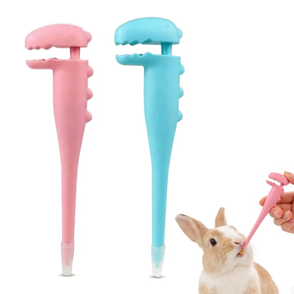 2-Pack Pet Pill Plunger for Small Cats and Dogs, Soft Tip Tablet Syringe Pusher, Animal Medicine Feeder, Red & Green