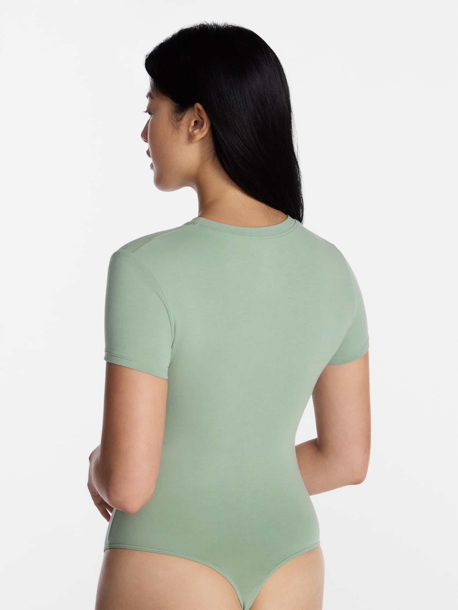No Boundaries Cotton Stretch Jersey T-Shirt Bodysuit, Women’s XS-3XL