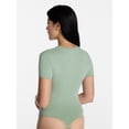 thumbnail image 3 of No Boundaries Cotton Stretch Jersey T-Shirt Bodysuit, Women’s XS-3XL, 3 of 5