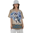 thumbnail image 4 of Siberian Husky Proud Dad Happy Father's Day Hawaiian Shirt Breathable Summer Unisex Merch Husky Dog Lover Gifts - 02008, 4 of 6