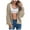 Beige, variant on idosla Women's Chunky Knit Open Front Sweater Long Sleeve Button Loose Short Cardigan Outerwear Coats (Red, M)