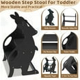 thumbnail image 5 of Wooden 2 Step Stool for Toddlers, Adjustable Height Toddler Learning Standing Ladder Tower with Handrails, Kitchen Toddler Stool Helper for Bathroom Sink Toilet Potty Training, 5 of 8