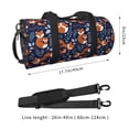 thumbnail image 2 of Fotbe Cute Foxes Bolsa Deportiva de Lona Plegable con Estampado, Bolsa de Gimnasio con Bolsillo Seco/Húmedo, Bolsa de Viaje Ultraligera de Gran Capacidad, 2 of 6