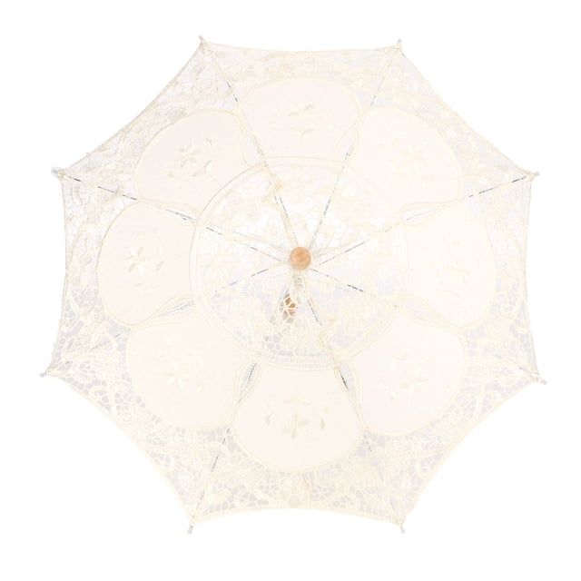 Sombrilla De Boda, Sombrilla De Encaje Duradera Elegante, Romántica Para Boda Nupcial YLSHRF L Beige