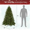 thumbnail image 2 of 6ft Pre-Lit Artificial Holiday Christmas Tree for Home, Office, Party Decoration w/ 350 Lights, 1910 Branch Tips, Easy Assembly, Metal Base, 2 of 7