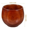 thumbnail image 2 of Masteelf 2Pcs Saki Cups Japanese Design Zizyphus Jujube Wood Holding Liquids 5.40X5.40X3.90Cm, 2 of 8