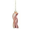 thumbnail image 5 of Northlight 3.5" Pink and White Strip of Bacon Glass Christmas Ornament, 5 of 5