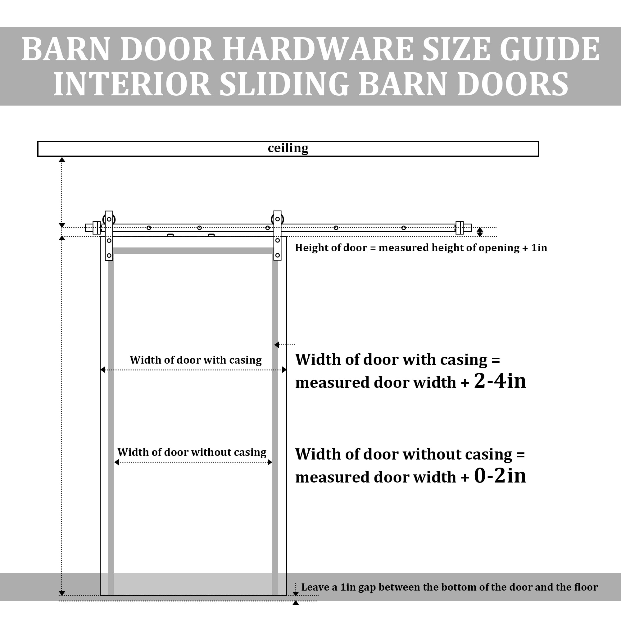 Miniyam 34 in. x 84 in MDF White H-Shaped Barn Door with Hardware