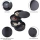 thumbnail image 3 of (Negro) Joyero redondo, Estuche de viaje para guardar joyas, Estuche de 4 niveles para guardar anillos, pendientes, collares y pulseras, 3 of 5