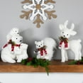 thumbnail image 3 of Northlight Mama Polar Bear and Cubs Christmas Figures - 13.5" - White and Red, 3 of 8