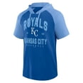 thumbnail image 2 of Men's Logo Athletic Royal Kansas City Royals Prime Raglan Short Sleeve Hoodie T-Shirt, 2 of 3