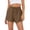 Coffee, variant on Women’s Denim Shorts With Pockets Drawstring Elastic Waist Casual Cotton Jean Short Pants Streetwear Leisure Blue Black Shorts